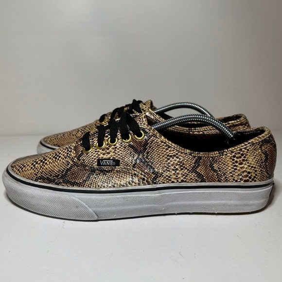 Vans Off the Wall Authentic Snakeskin Print Skate Shoes Women Size 9 (206 Box 24 - Picture 2 of 9